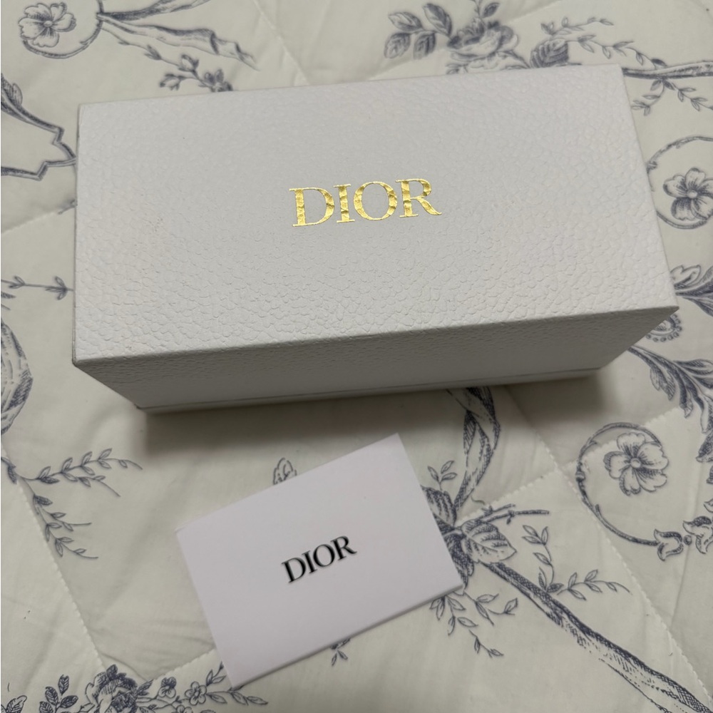 Dior White Textured Box with Gold Logo